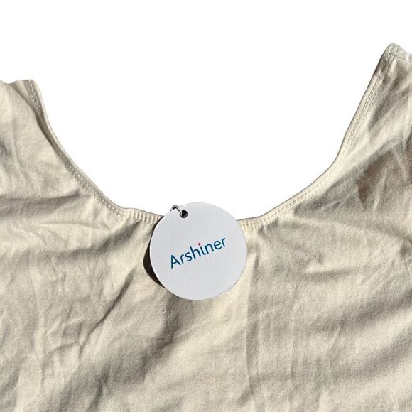 NWT ARSHINER Creme Bodysuit/Leotard Size Large - Picture 3 of 4